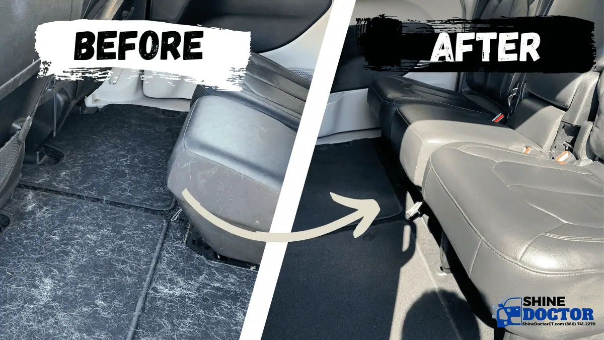 Car detailing before and after — exterior paint restoration
